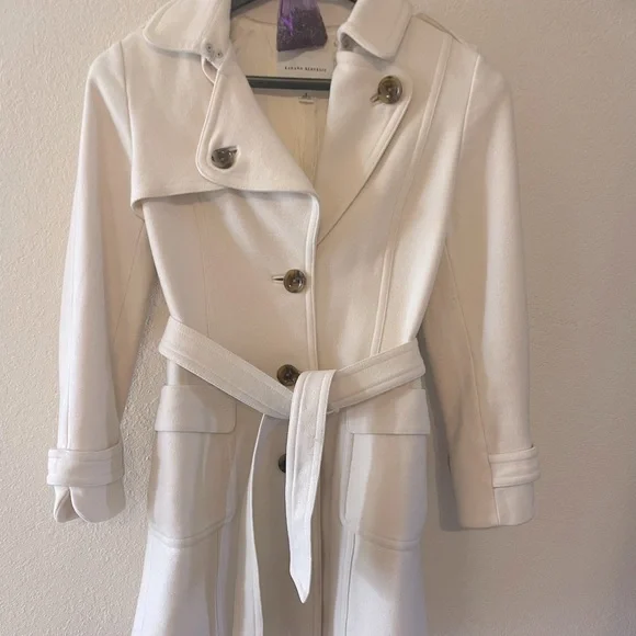 Banana Republic cream wool trench coat - Picture 4 of 10